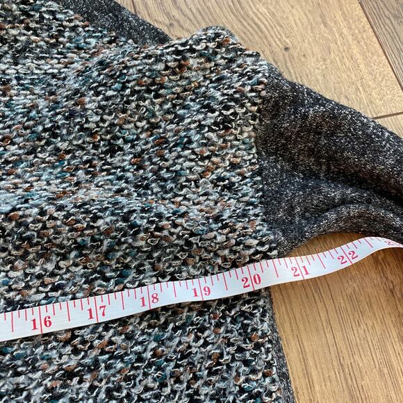 Lucky Brand Hooded Pullover Exposed Knit Gray Women's S - Picture 4 of 7